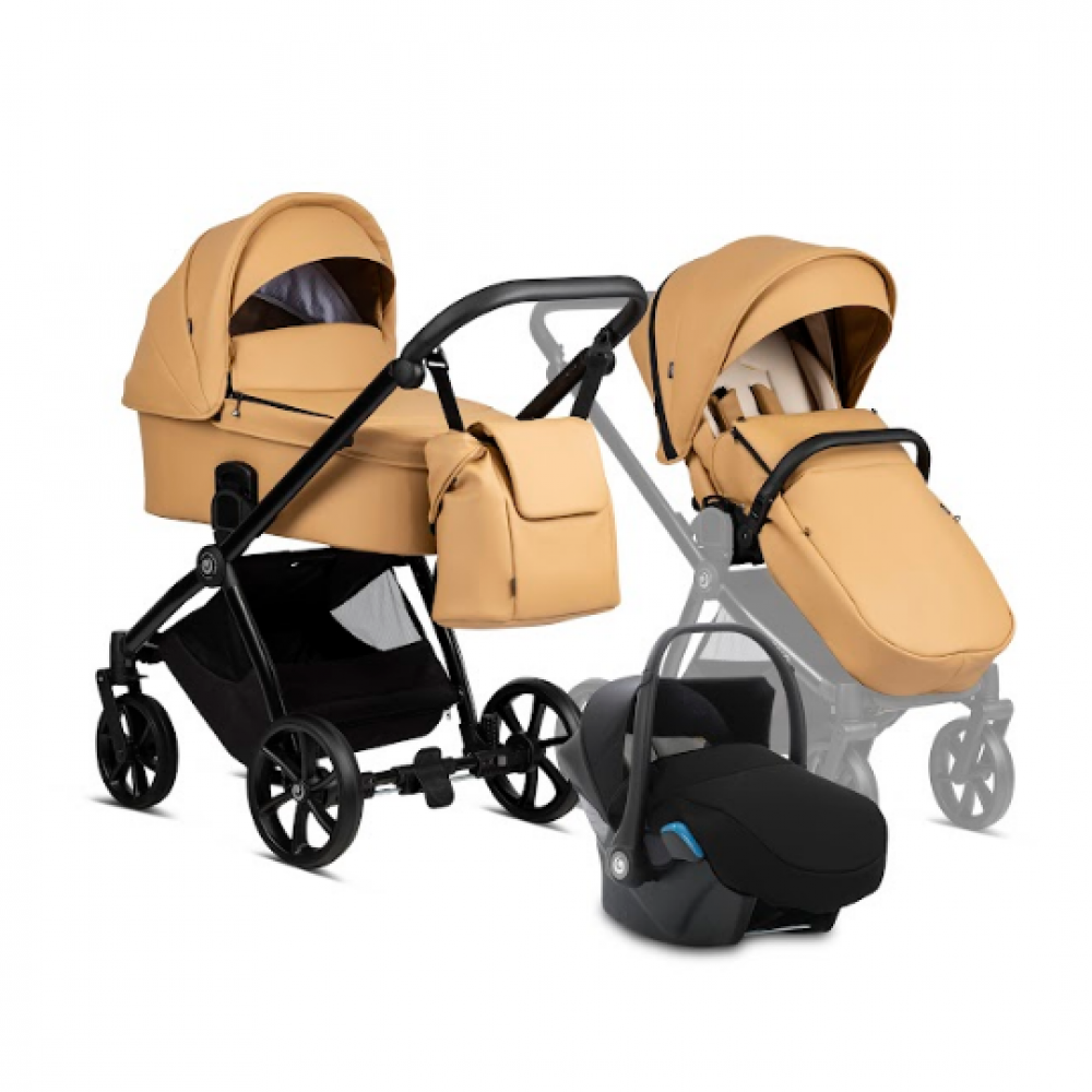 Коляска 3 в 1 Tutis Mio Eco-Leather, Camel (038)