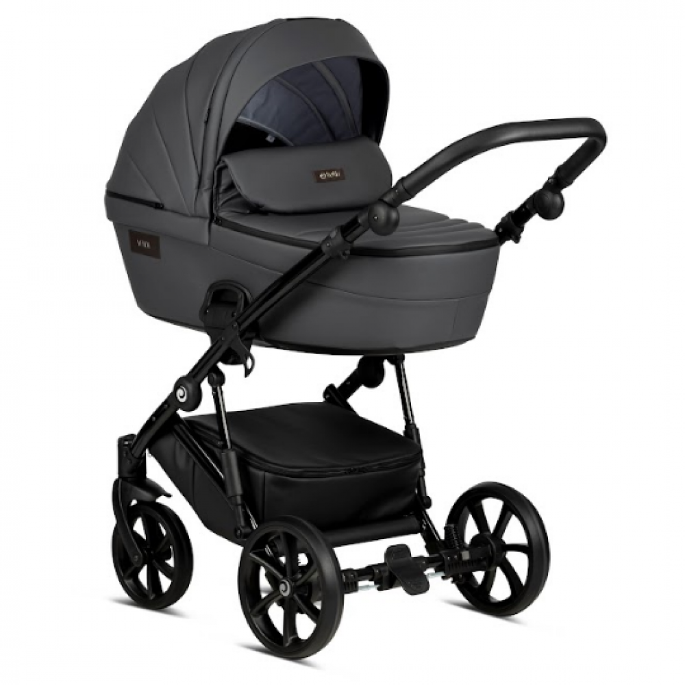 Коляска 2 в 1 Tutis Viva 4 Eco-Leather, Shadow Grey (087)