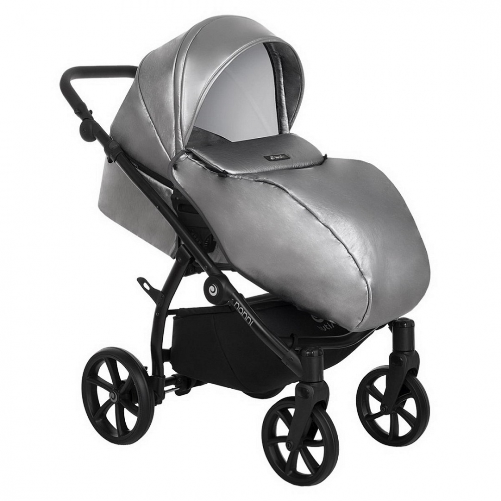 Коляска 2 в 1 Tutis Nanni Leather 2023, Silver / Серый (041)