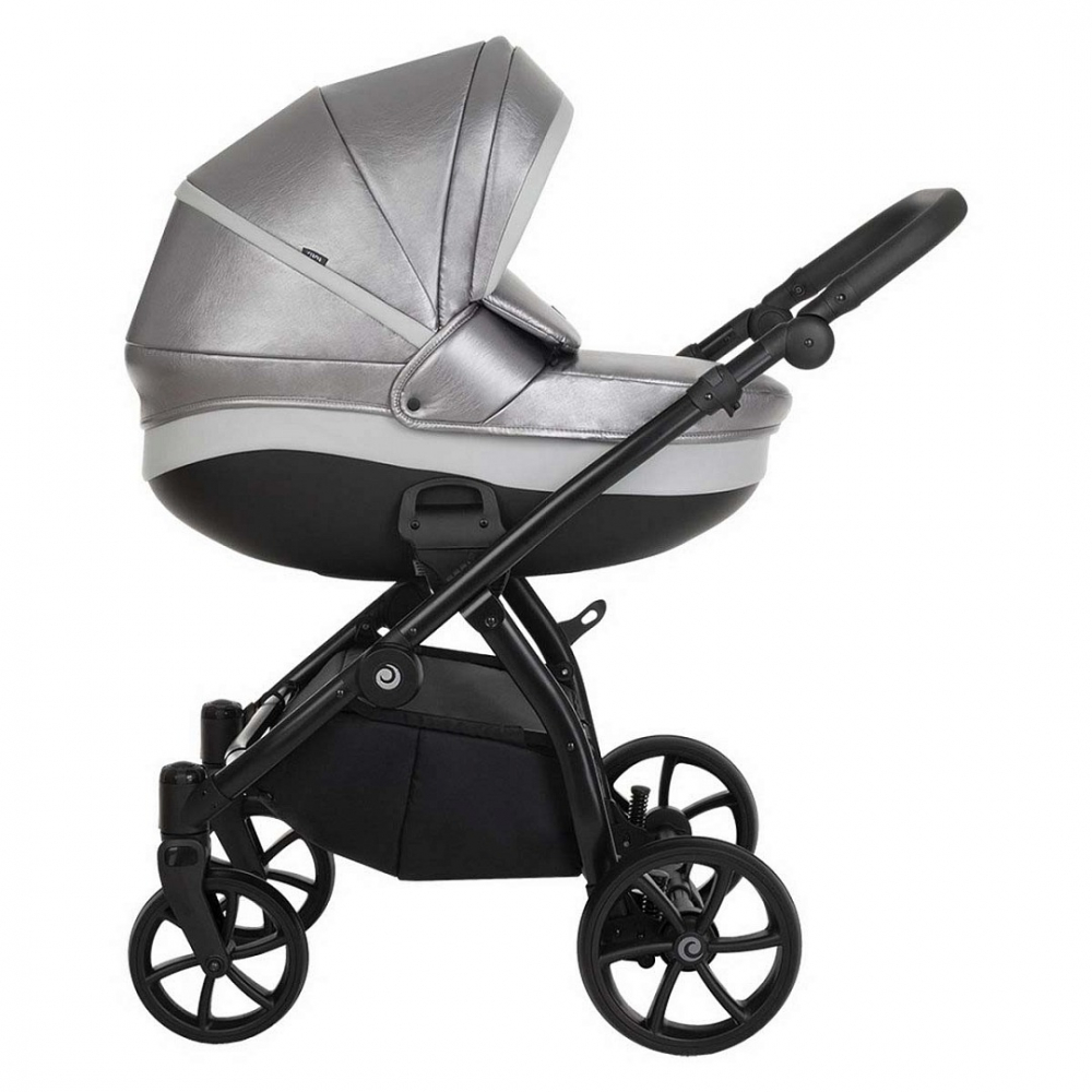 Коляска 2 в 1 Tutis Nanni Leather 2023, Silver / Серый (041)