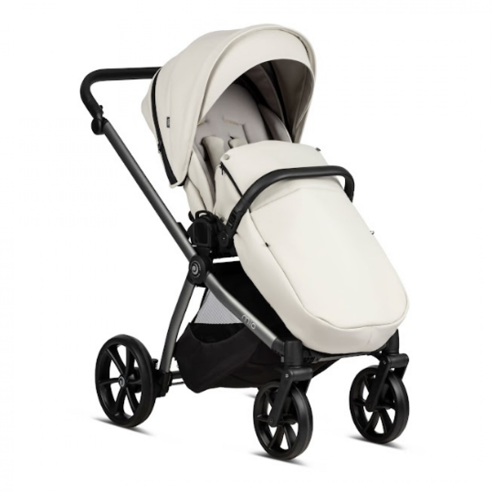 Коляска 2 в 1 Tutis Mio Eco-Leather, Light Gray (057)