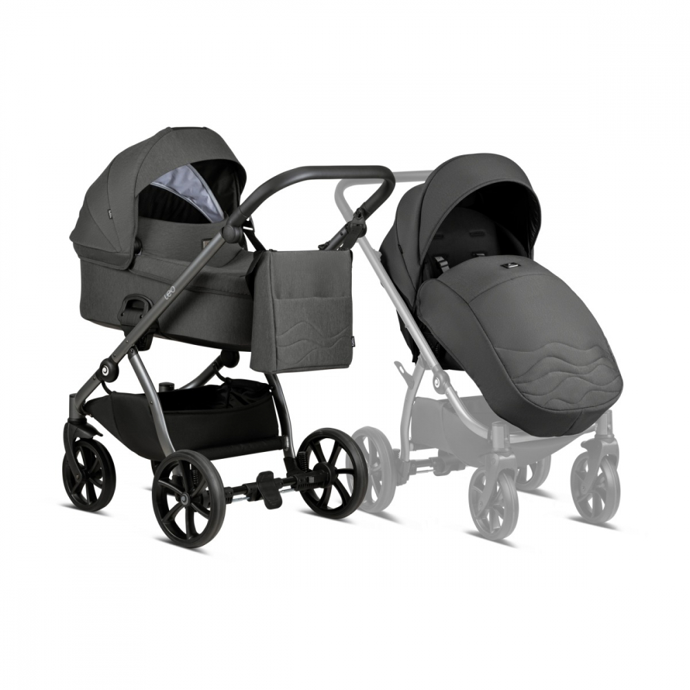 Коляска 2 в 1 Tutis Leo, Dark Grey (103)