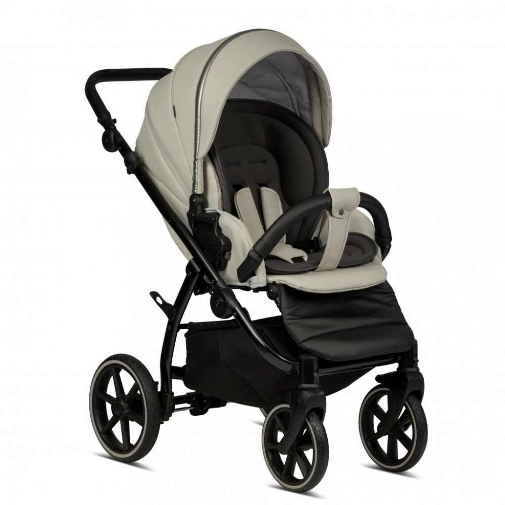 Коляска 2 в 1 Tutis Uno 3+ Leather, Black Sesame (168)
