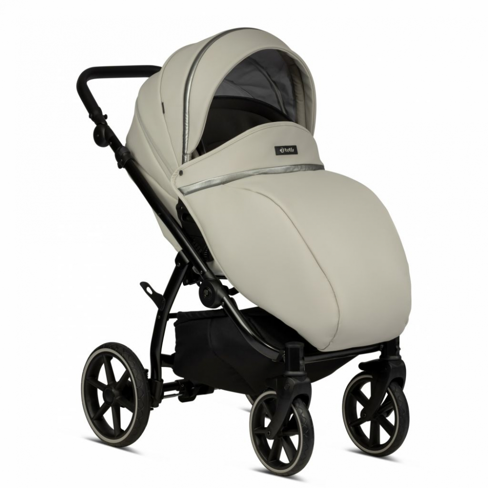Коляска 2 в 1 Tutis Uno 3+ Leather, Black Sesame (168)