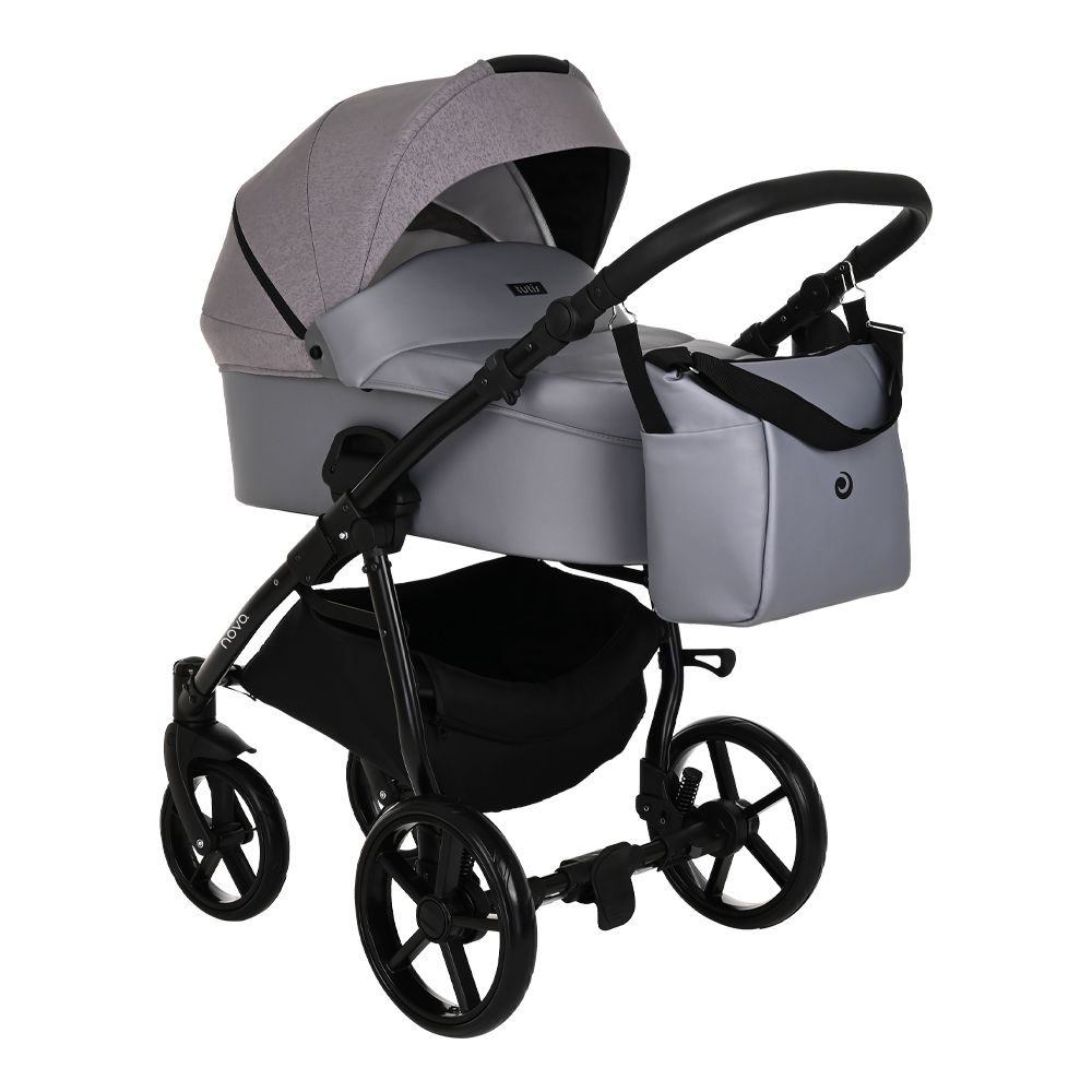 Коляска 2 в 1 Tutis Novo Reflective 2022, Grey Metalic / Grey Reflective Print (140)