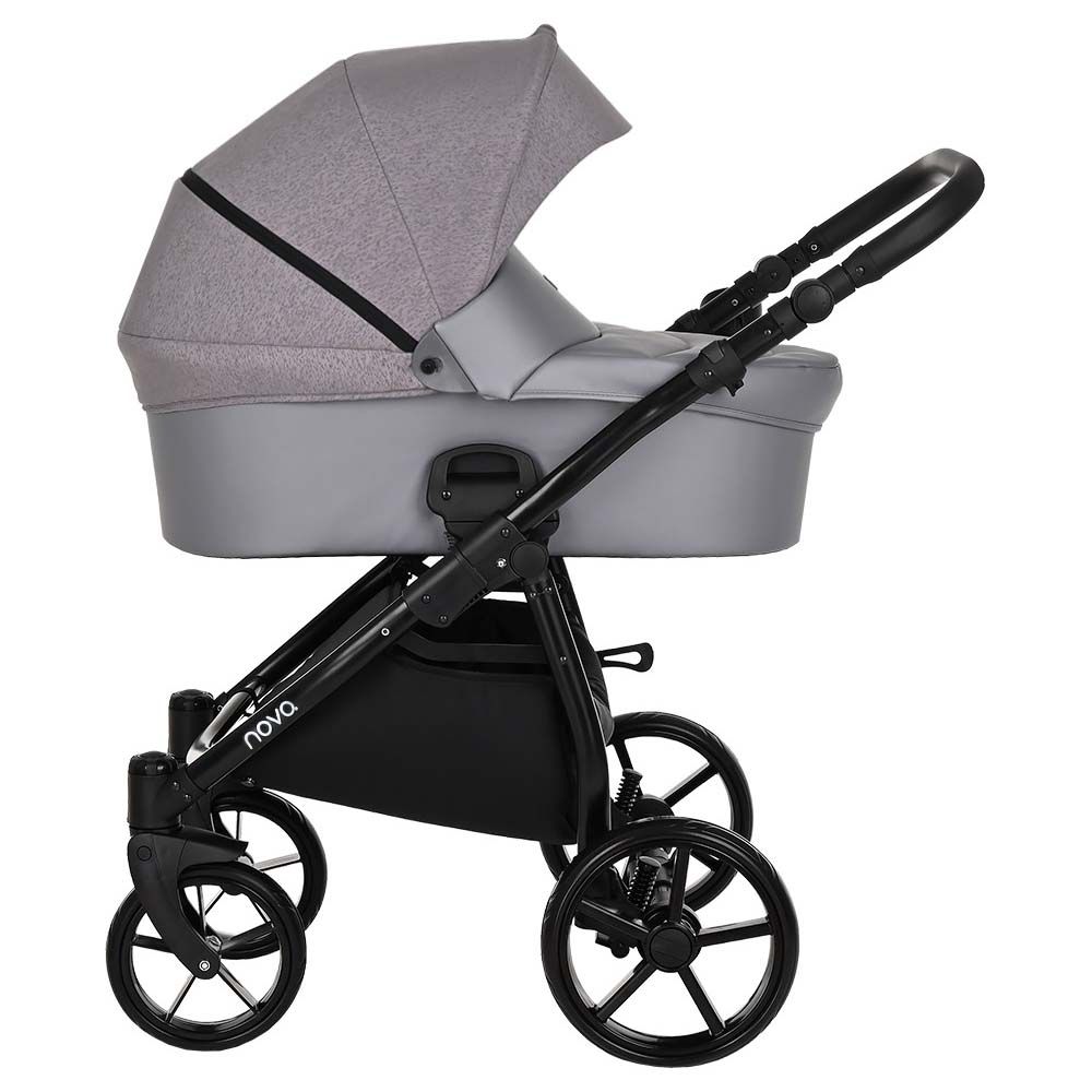 Коляска 2 в 1 Tutis Novo Reflective 2022, Grey Metalic / Grey Reflective Print (140)