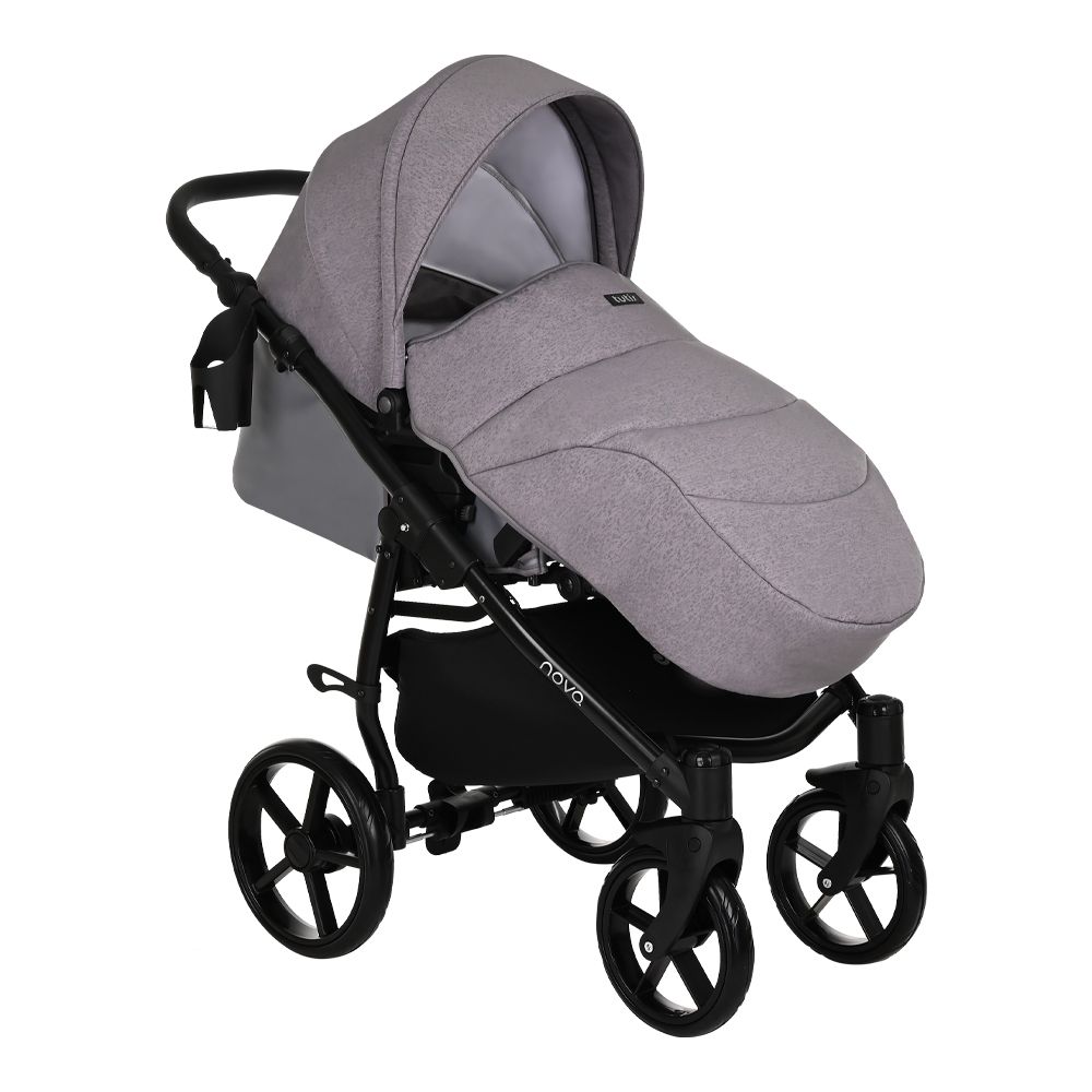 Коляска 2 в 1 Tutis Novo Reflective 2022, Grey Metalic / Grey Reflective Print (140)