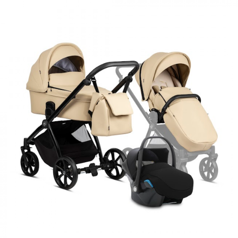 Коляска 3 в 1 Tutis Mio Eco-Leather, Beige (180)
