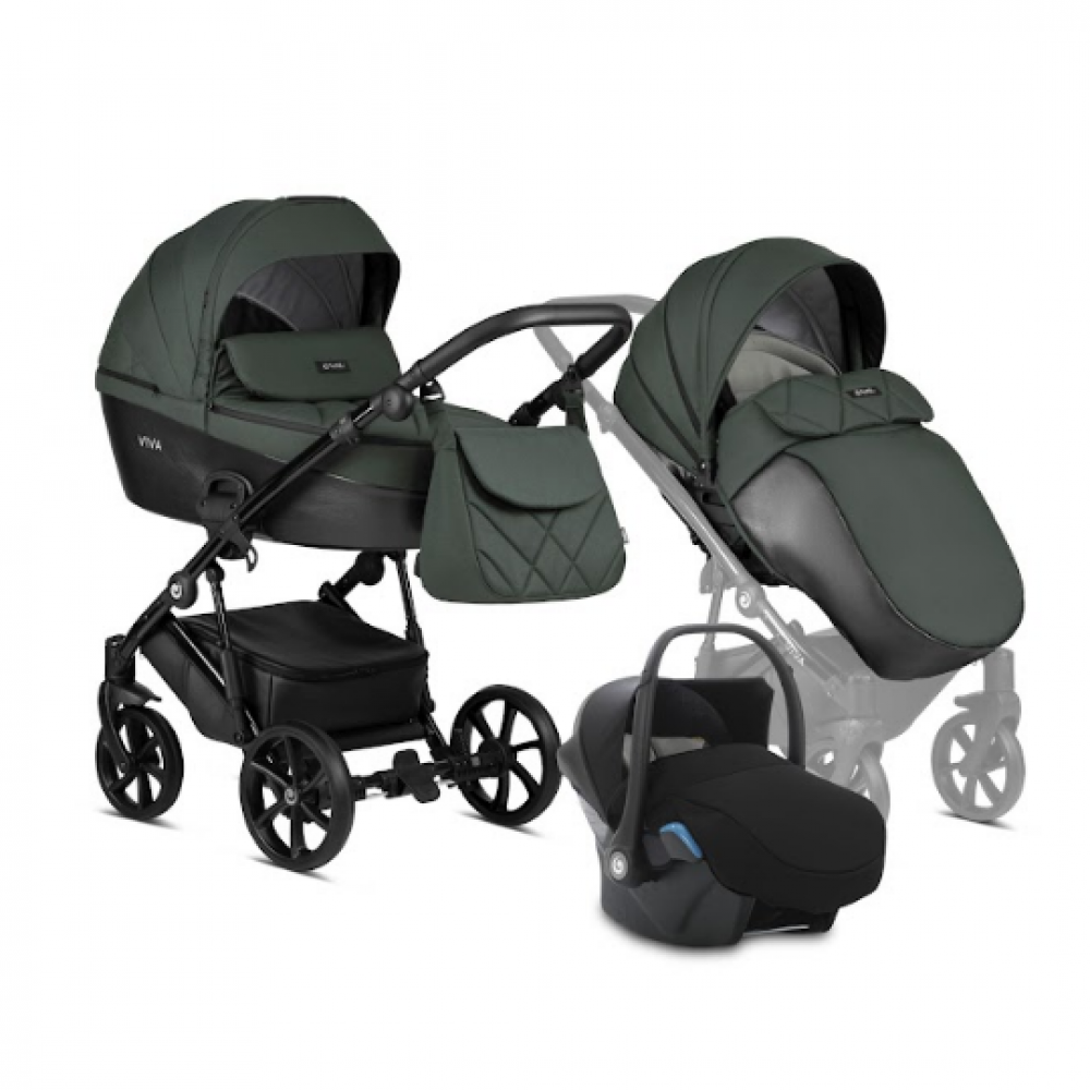 Коляска 3 в 1 Tutis Viva 4 Luxury, Emerald (064)