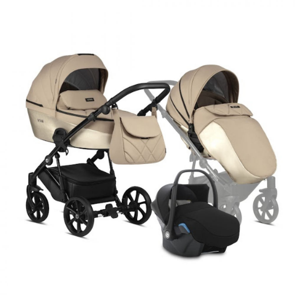Коляска 3 в 1 Tutis Viva 4 Luxury, Amber Gold (061)