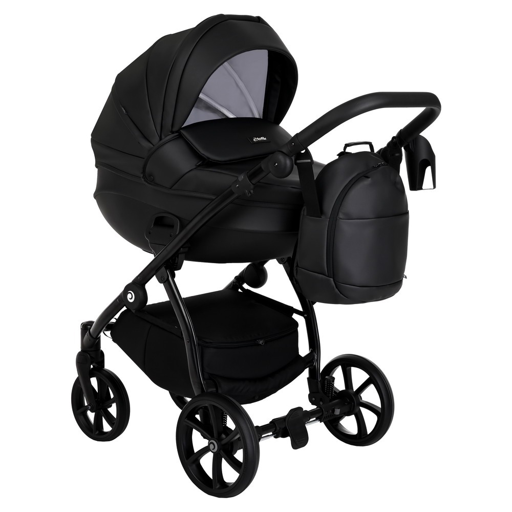 Коляска 3 в 1 Tutis Nanni Leather 2023, Черный (399)