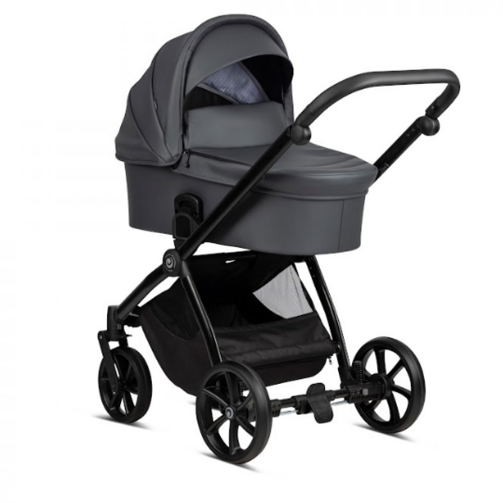 Коляска 2 в 1 Tutis Mio Eco-Leather, Dark Gray (021)