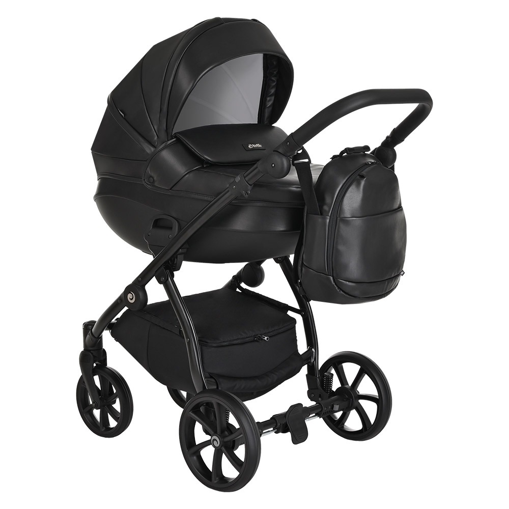 Коляска 2 в 1 Tutis Nanni Leather 2023, Черный (699)