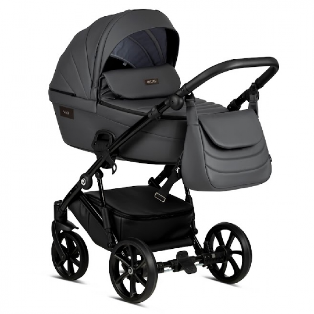 Коляска 3 в 1 Tutis Viva 4 Eco-Leather, Shadow Grey (087)