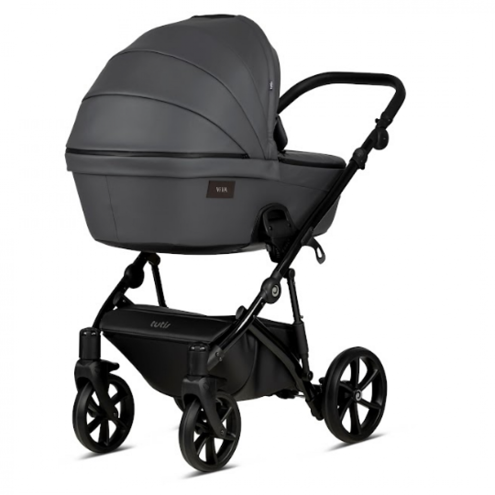 Коляска 3 в 1 Tutis Viva 4 Eco-Leather, Shadow Grey (087)