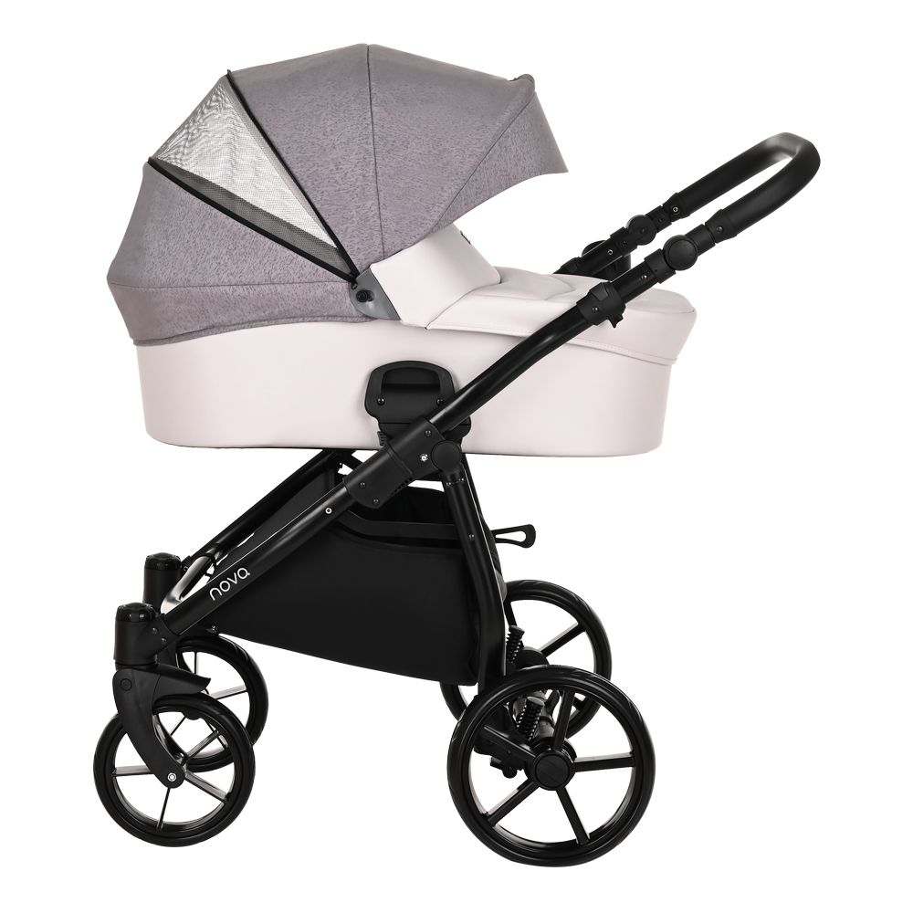 Коляска 2 в 1 Tutis Novo Reflective 2022, Pearl Metalic / Grey Reflective Print (043)