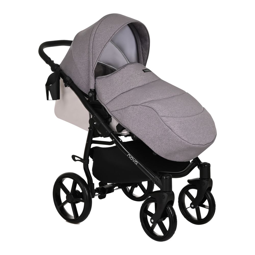 Коляска 2 в 1 Tutis Novo Reflective 2022, Pearl Metalic / Grey Reflective Print (043)