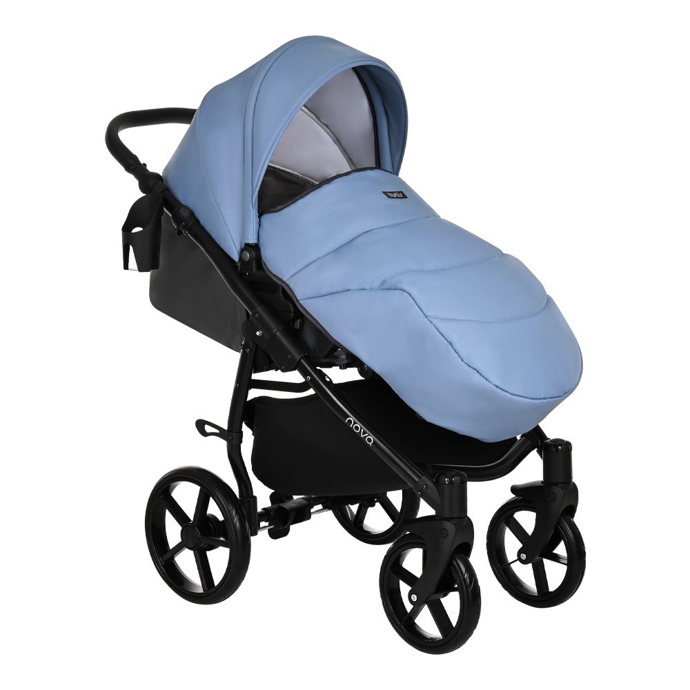 Коляска 3 в 1 Tutis Novo, Antracite Metalic / Blue Shadow (272)